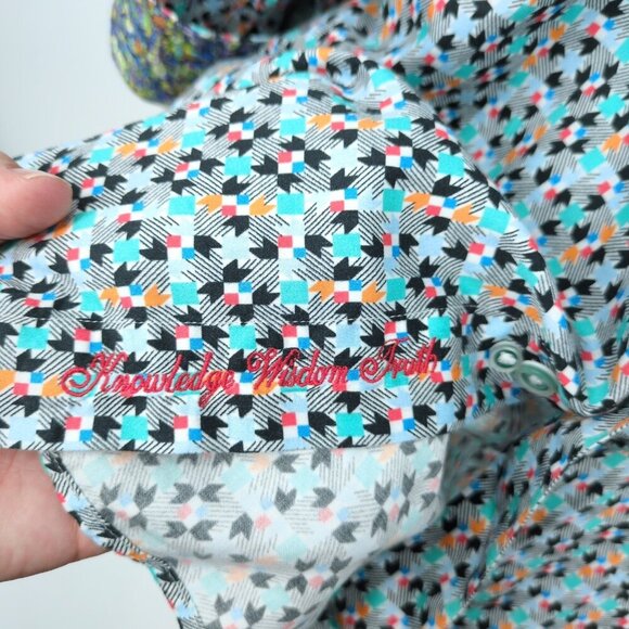 Robert Graham 3XL Aztec Geometric RARE Long Sleeve Button Up Shirt Contrast Cuff - Picture 7 of 8